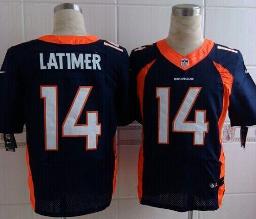 Nike Broncos #14 Cody Latimer Navy Blue Alternate Men's Stitched NFL New Elite Jersey