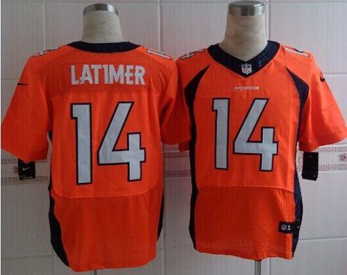 Nike Broncos #14 Cody Latimer Orange Team Color Men's Stitched NFL New Elite Jersey