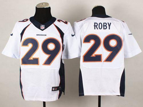 Nike Broncos #29 Bradley Roby White Men's Stitched NFL New Elite Jersey