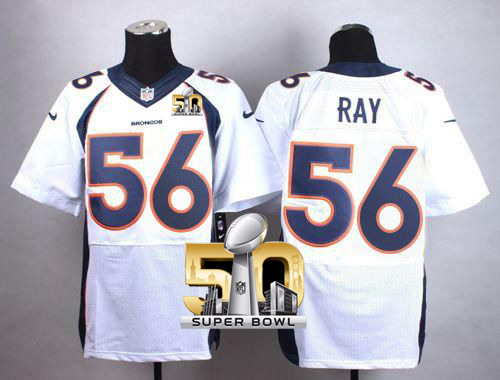 Nike Broncos #56 Shane Ray White Super Bowl 50 Men's Stitched NFL New Elite Jersey