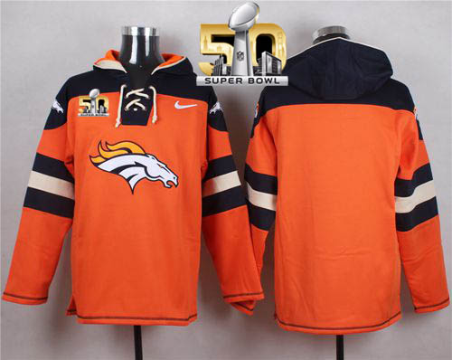 Nike Broncos Blank Orange Super Bowl 50 Player Pullover NFL Hoodie
