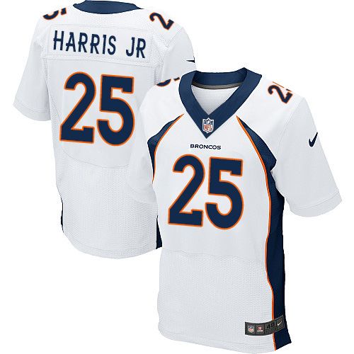 Nike Broncos #25 Chris Harris Jr White Men's Stitched NFL New Elite Jersey