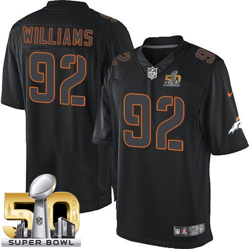 Nike Broncos #92 Sylvester Williams Black Impact Super Bowl 50 Men's Stitched NFL Limited Jersey