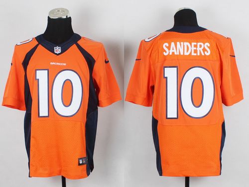 Nike Broncos #10 Emmanuel Sanders Orange Team Color Men's Stitched NFL New Elite Jersey