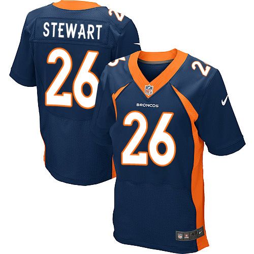 Nike Broncos #26 Darian Stewart Navy Blue Alternate Men's Stitched NFL New Elite Jersey