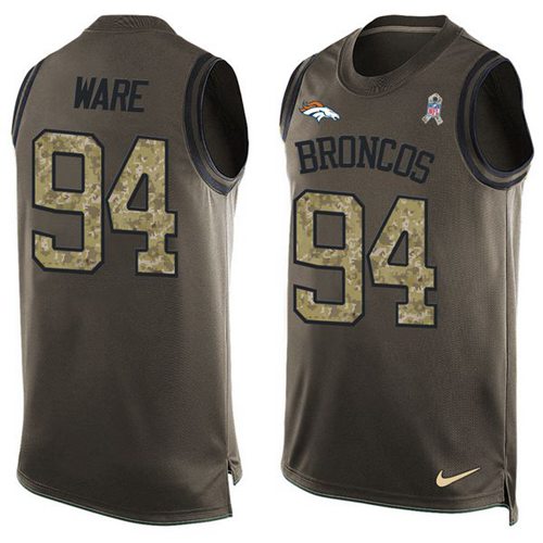 Nike Broncos #94 DeMarcus Ware Green Men's Stitched NFL Limited Salute ...