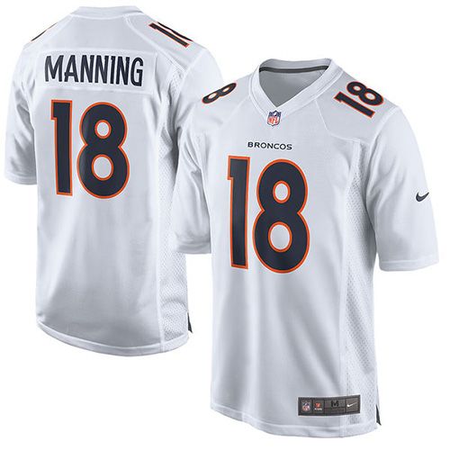 Nike Broncos #18 Peyton Manning White Men's Stitched NFL Game Event Jersey