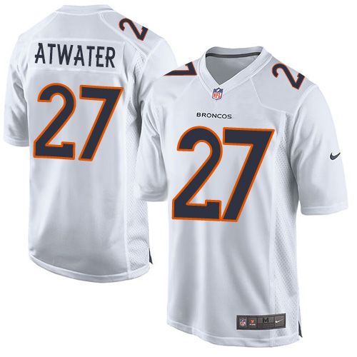 Nike Broncos #27 Steve Atwater White Men's Stitched NFL Game Event Jersey