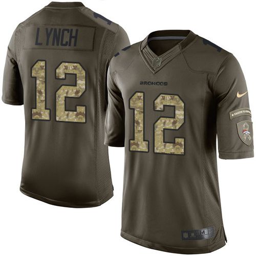 Nike Broncos #12 Paxton Lynch Green Men's Stitched NFL Limited Salute To Service Jersey
