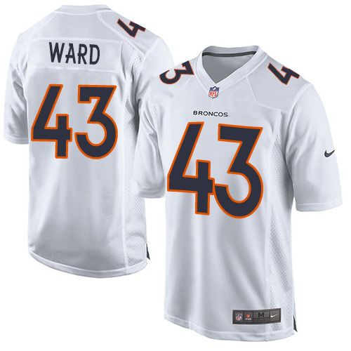 Nike Broncos #43 T.J. Ward White Men's Stitched NFL Game Event Jersey