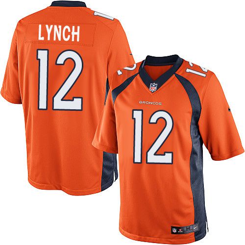 Nike Broncos #12 Paxton Lynch Orange Team Color Men's Stitched NFL Limited Jersey