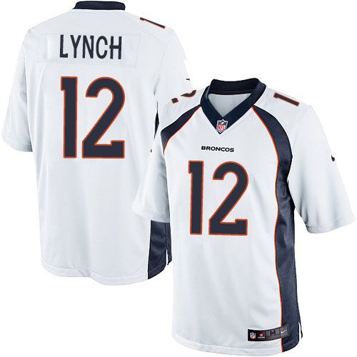 Nike Broncos #12 Paxton Lynch White Men's Stitched NFL Limited Jersey