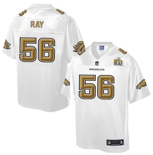 Nike Broncos #56 Shane Ray White Men's NFL Pro Line Super Bowl 50 Fashion Game Jersey