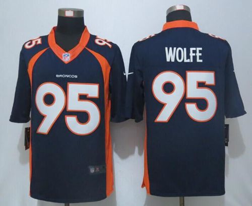 Nike Broncos #95 Derek Wolfe Navy Blue Alternate Men's Stitched NFL New Limited Jersey