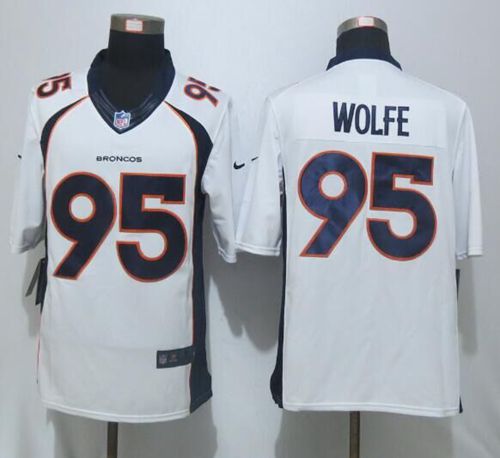 Nike Broncos #95 Derek Wolfe White Men's Stitched NFL New Limited Jersey
