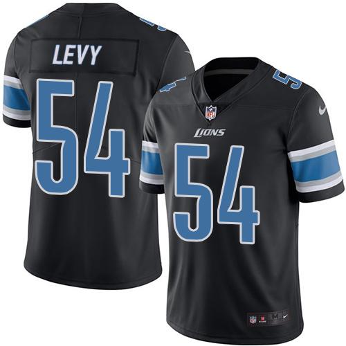 Nike Lions #54 DeAndre Levy Black Men's Stitched NFL Limited Rush Jersey