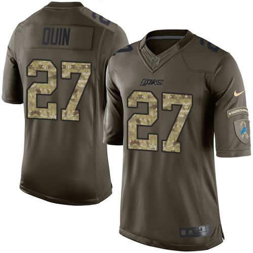 Nike Lions #27 Glover Quin Green Men's Stitched NFL Limited Salute To Service Jersey