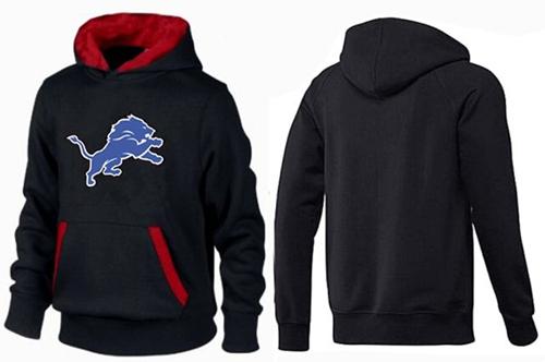 Detroit Lions Logo Pullover Hoodie Black & Red