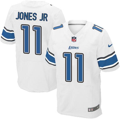 Nike Lions #11 Marvin Jones Jr White Men's Stitched NFL Elite Jersey
