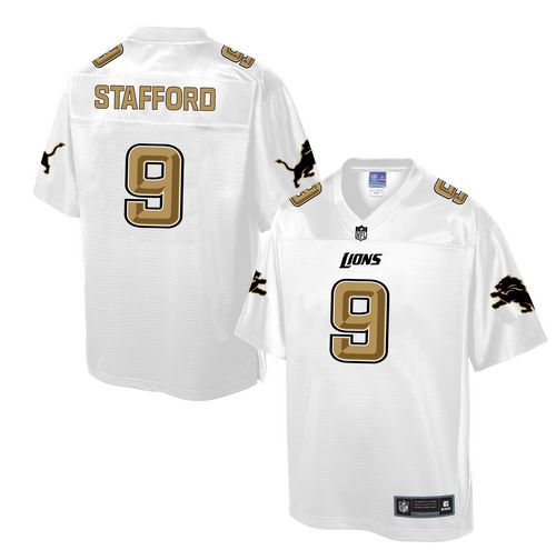 Nike Lions #9 Matthew Stafford White Men's NFL Pro Line Fashion Game Jersey