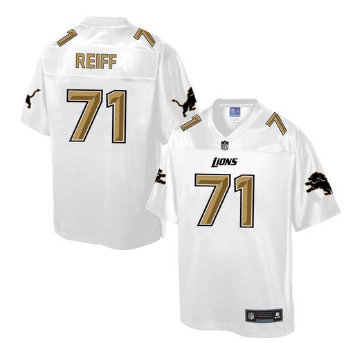 Nike Lions #71 Riley Reiff White Men's NFL Pro Line Fashion Game Jersey