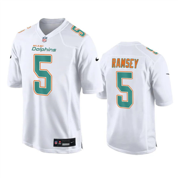 Men's Miami Dolphins #5 Jalen Ramsey White Fashion Vapor Untouchable Football Stitched Jersey