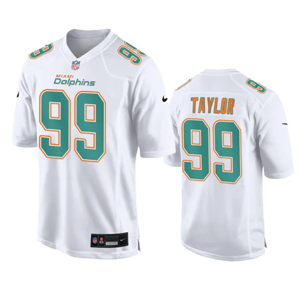Men's Miami Dolphins #99 Jason Taylor White Fashion Vapor Untouchable Football Stitched Jersey