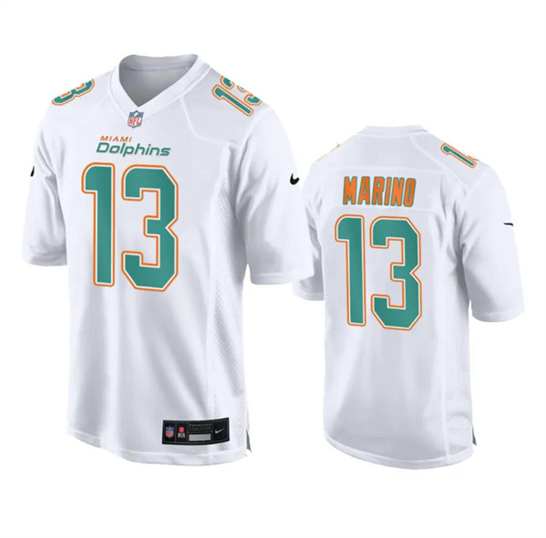Men's Miami Dolphins #13 Dan Marino White Fashion Vapor Untouchable Football Stitched Jersey