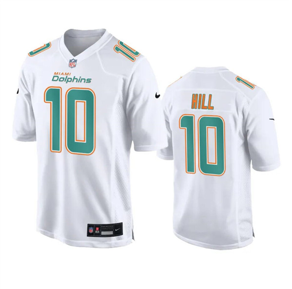 Men's Miami Dolphins #10 Tyreek Hill White Fashion Vapor Untouchable Football Stitched Jersey