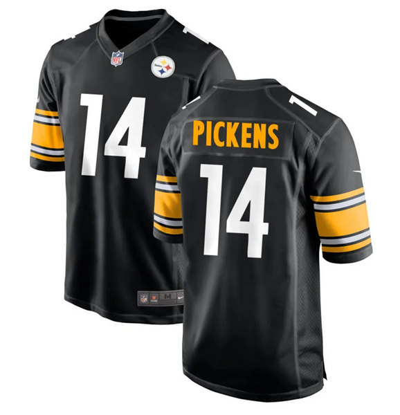 Men's Pittsburgh Steelers #14 George Pickens Black Stitched Jersey