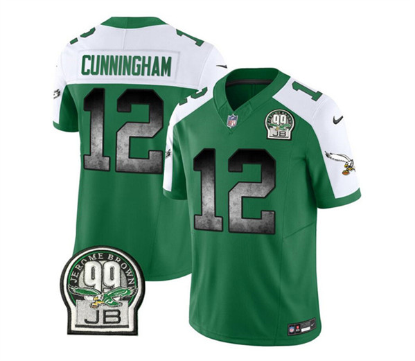 Men's Philadelphia Eagles #12 Randall Cunningham Green/White 2023 F.U.S.E. Throwback Vapor Untouchable Limited Football Stitched Jersey