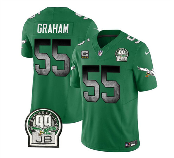 Men's Philadelphia Eagles #55 Brandon Graham Green 2023 F.U.S.E. With 4-star C Patch Throwback Vapor Untouchable Limited Football Stitched Jersey