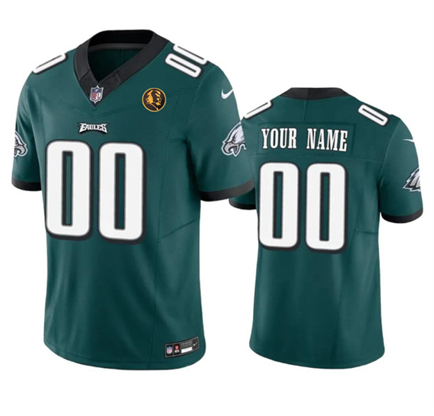 Men's Philadelphia Eagles Active Player Custom Green 2023 F.U.S.E. With John Madden Patch Vapor Limited Football Stitched Jersey