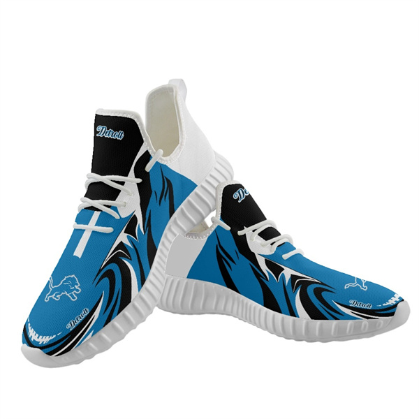 Men's Detroit Lions Mesh Knit Sneakers/Shoes 014