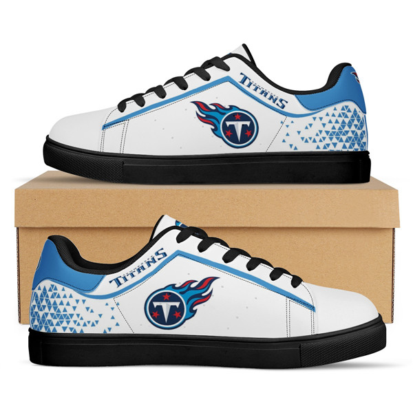 Men's Tennessee Titans Low Top Leather Sneakers 001