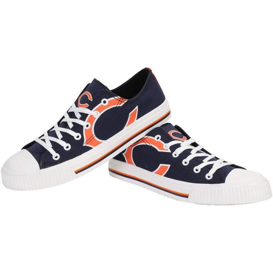 Women Or Youth NFL Chicago Bears Repeat Print Low Top Sneakers