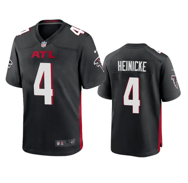Men's Atlanta Falcons #4 Taylor Heinicke New Black Football Stitched Game Jersey
