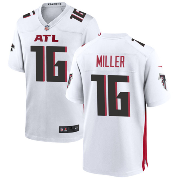 Men's Atlanta Falcons #16 Scott Miller White Limited Football Stitched Game Jersey