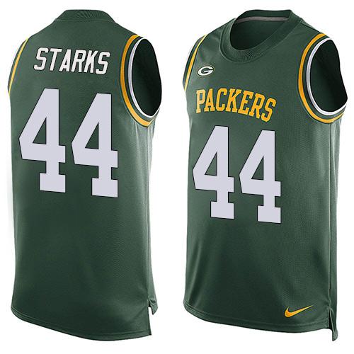 Nike Packers #44 James Starks Green Team Color Men's Stitched NFL Limited Tank Top Jersey