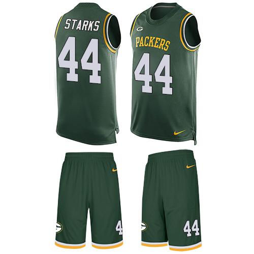 Nike Packers #44 James Starks Green Team Color Men's Stitched NFL Limited Tank Top Suit Jersey