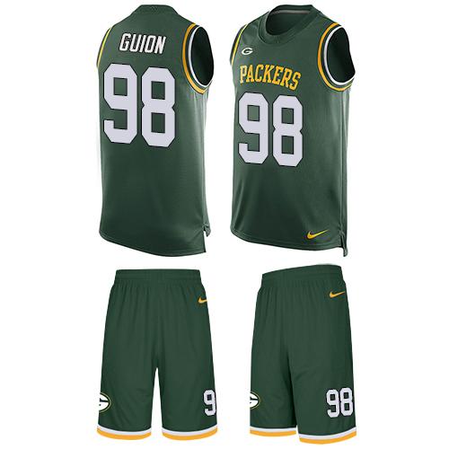 Nike Packers #98 Letroy Guion Green Team Color Men's Stitched NFL Limited Tank Top Suit Jersey