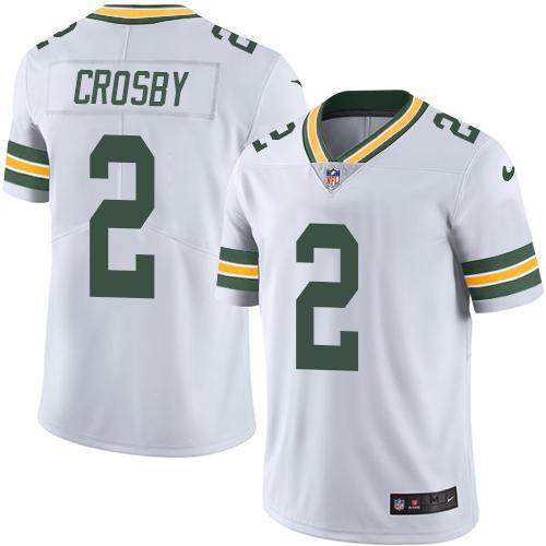 Nike Packers #2 Mason Crosby White Men's Stitched NFL Limited Rush Jersey