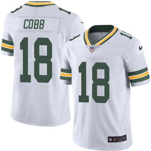 Men's Nike Packers #18 Randall Cobb White Men's Stitched NFL Limited Rush Jersey