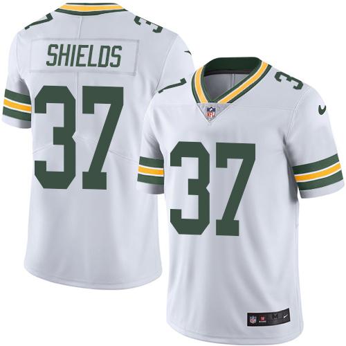 Nike Packers #37 Sam Shields White Men's Stitched NFL Limited Rush Jersey