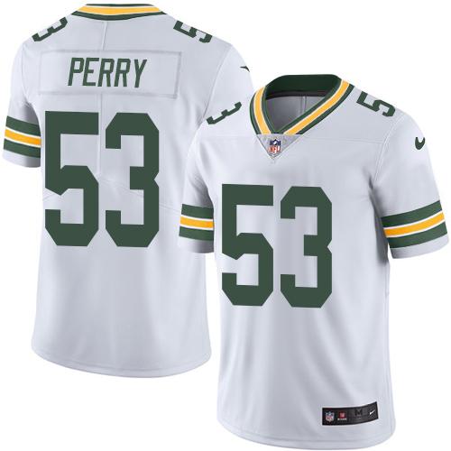 Nike Packers #53 Nick Perry White Men's Stitched NFL Limited Rush Jersey