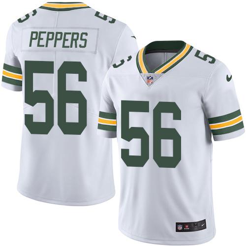 Nike Packers #56 Julius Peppers White Men's Stitched NFL Limited Rush Jersey