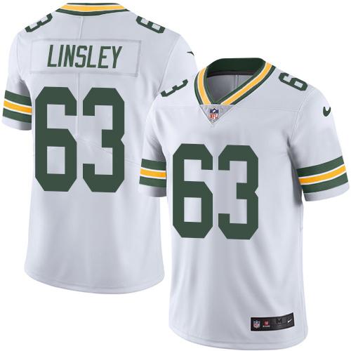 Nike Packers #63 Corey Linsley White Men's Stitched NFL Limited Rush Jersey