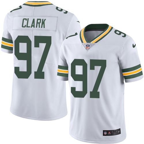 Nike Packers #97 Kenny Clark White Men's Stitched NFL Limited Rush Jersey