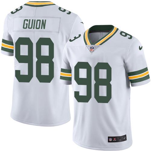 Nike Packers #98 Letroy Guion White Men's Stitched NFL Limited Rush Jersey