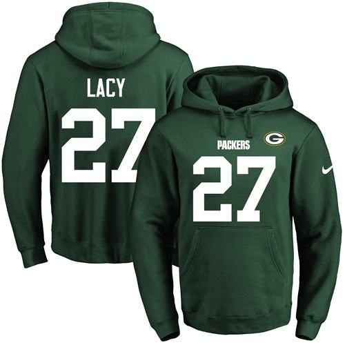 Nike Packers #27 Eddie Lacy Green Name & Number Pullover NFL Hoodie
